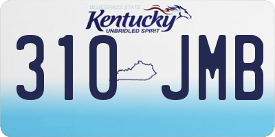 KY license plate 310JMB