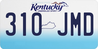 KY license plate 310JMD