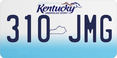 KY license plate 310JMG