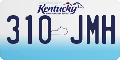 KY license plate 310JMH