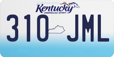 KY license plate 310JML