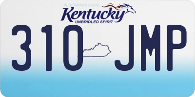 KY license plate 310JMP