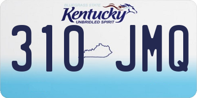 KY license plate 310JMQ