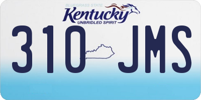 KY license plate 310JMS