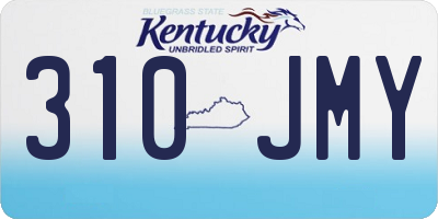 KY license plate 310JMY