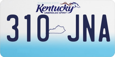 KY license plate 310JNA