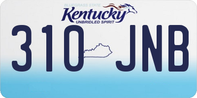 KY license plate 310JNB