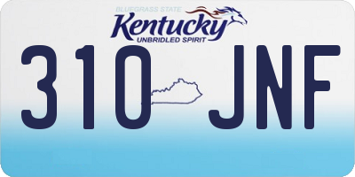 KY license plate 310JNF