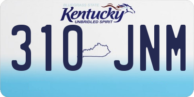 KY license plate 310JNM