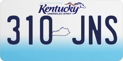 KY license plate 310JNS