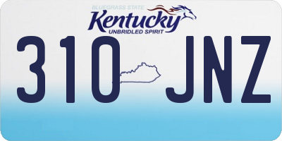 KY license plate 310JNZ