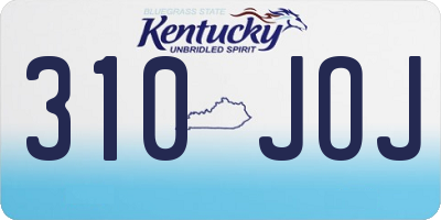 KY license plate 310JOJ