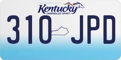 KY license plate 310JPD