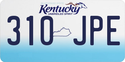 KY license plate 310JPE