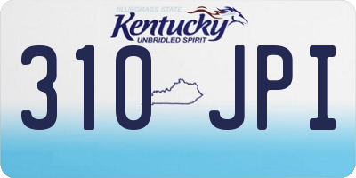 KY license plate 310JPI