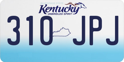 KY license plate 310JPJ