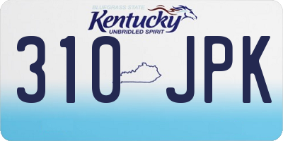 KY license plate 310JPK