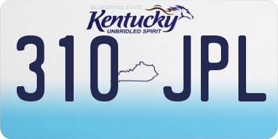 KY license plate 310JPL