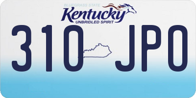 KY license plate 310JPO