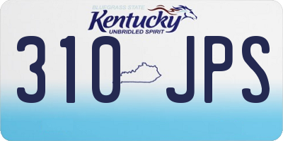 KY license plate 310JPS