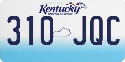 KY license plate 310JQC