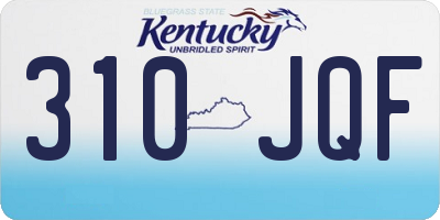 KY license plate 310JQF