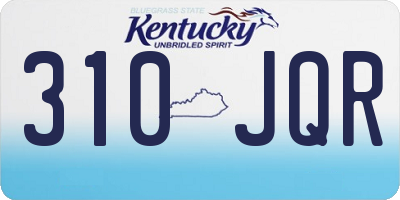 KY license plate 310JQR