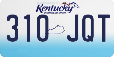 KY license plate 310JQT
