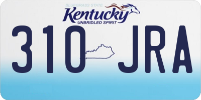 KY license plate 310JRA