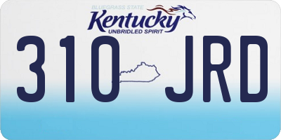 KY license plate 310JRD