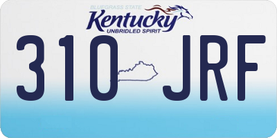 KY license plate 310JRF