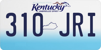 KY license plate 310JRI