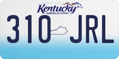 KY license plate 310JRL