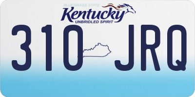 KY license plate 310JRQ