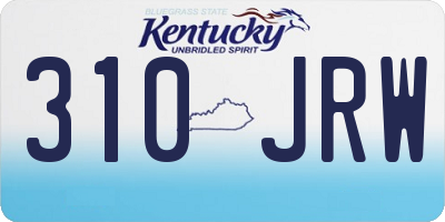 KY license plate 310JRW