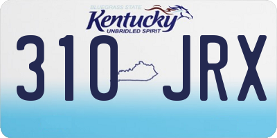 KY license plate 310JRX
