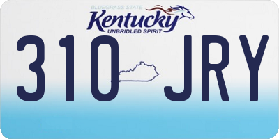 KY license plate 310JRY