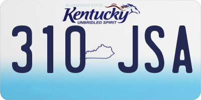 KY license plate 310JSA