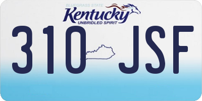 KY license plate 310JSF
