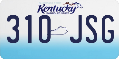 KY license plate 310JSG