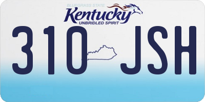 KY license plate 310JSH