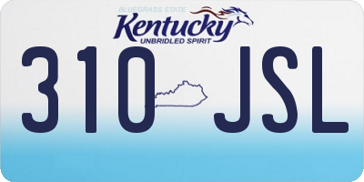KY license plate 310JSL