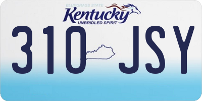 KY license plate 310JSY