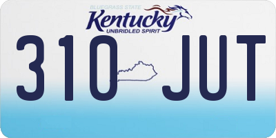 KY license plate 310JUT