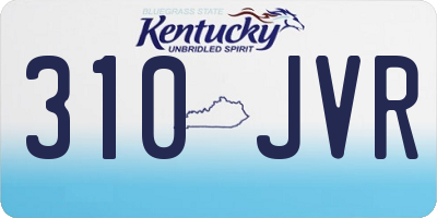 KY license plate 310JVR
