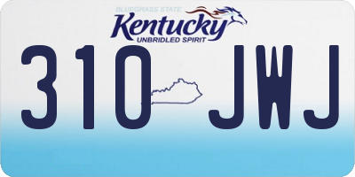 KY license plate 310JWJ