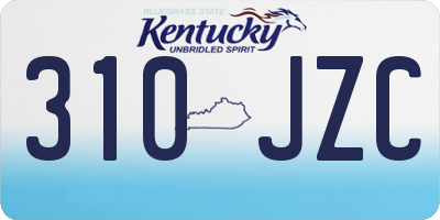 KY license plate 310JZC