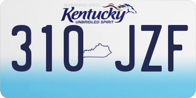 KY license plate 310JZF