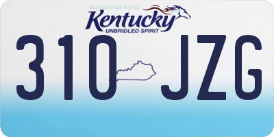 KY license plate 310JZG