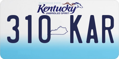 KY license plate 310KAR
